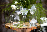 Martha's Vineyard Evergreen Crystal Glass and Stemware