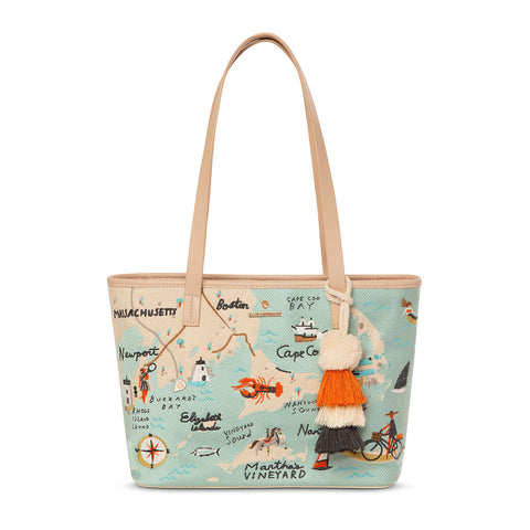 Northeastern Harbors Embroidered Tote