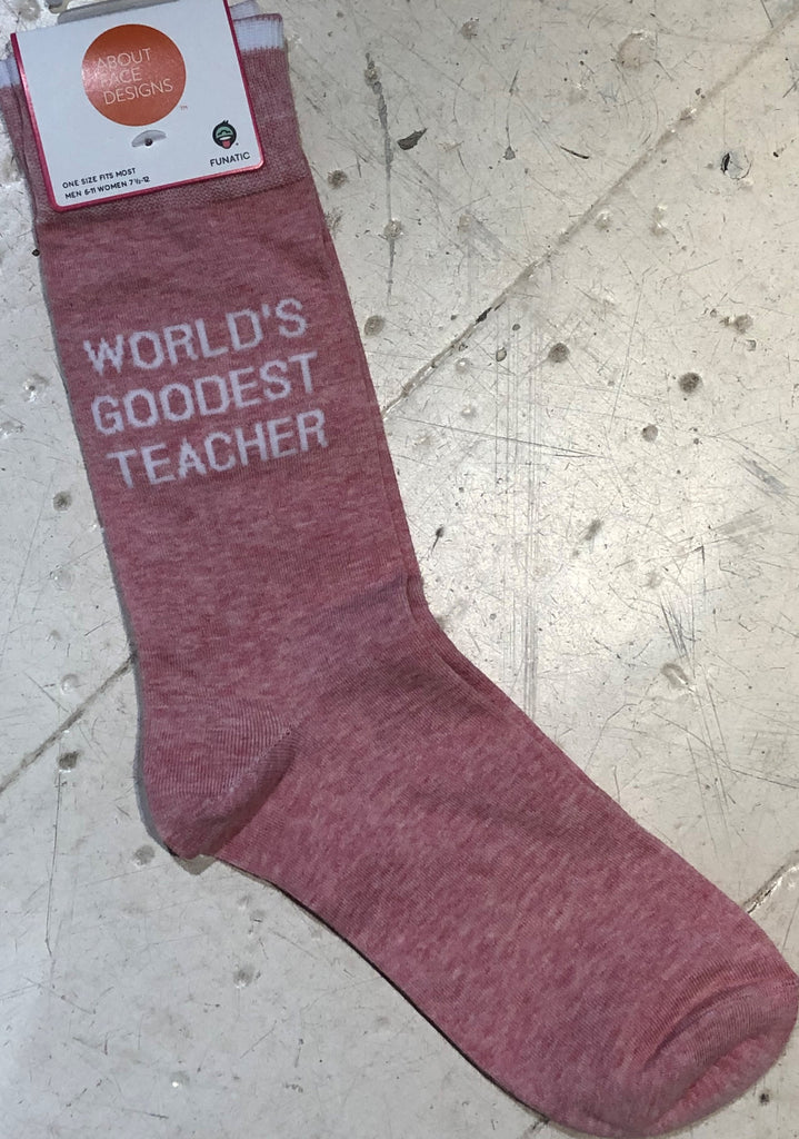 World Goodest Teacher Socks